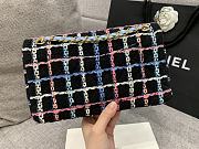 Chanel Navy Sparkle Tweed Classic Mini Rectangular Flap Bag-25cm - 4