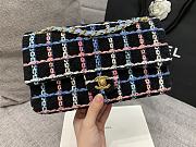 Chanel Navy Sparkle Tweed Classic Mini Rectangular Flap Bag-25cm - 2