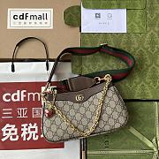 Ophidia GG small Canvas Handbag in Beige and ebony-25*15.5*6CM - 1