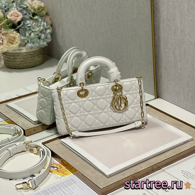 Dior Lady D-Joy Bag White-26*6*14cm - 1