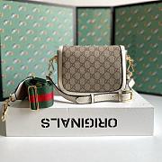 Gucci Horsebit 1955 Supreme Canvas Mini White Bag - 658574 - 20.5x14x5cm - 2