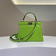 Fendi Peekaboo I see U small bag Green-11x20x15cm - 1