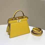 Fendi Peekaboo I see U small bag Yellow-11x20x15cm - 5