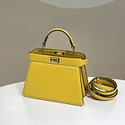 Fendi Peekaboo I see U small bag Yellow-11x20x15cm - 4