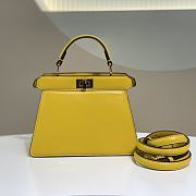 Fendi Peekaboo I see U small bag Yellow-11x20x15cm - 3