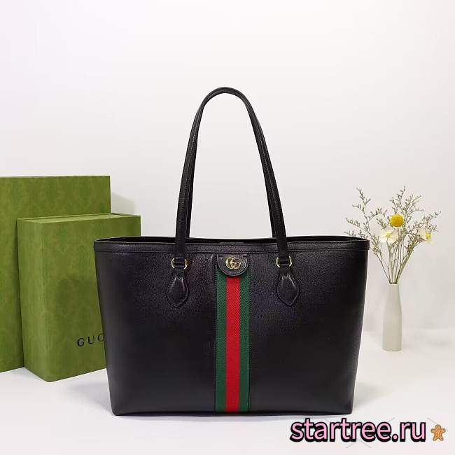 Gucci | Ophidia Medium GG Tote Leather Black-38 x 28x 14 cm - 1