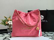 CHANEL 22 HANDBAG Shiny Calfskin & Gold-Tone Metal Pink - 1