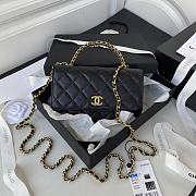 Chanel Black Quilted Lambskin Pearl Crush Wallet-19cm - 1