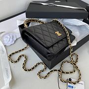 Chanel Black Quilted Lambskin Pearl Crush Wallet-19cm - 5