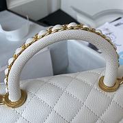 CHANEL Coco Handle White-23cm - 5