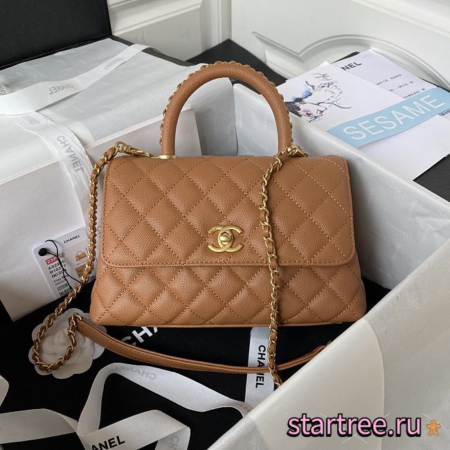 CHANEL Coco Handle Brown-23cm - 1