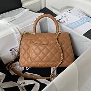 CHANEL Coco Handle Brown-23cm - 3