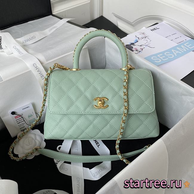 CHANEL Coco Handle Light Green-23cm - 1