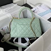 CHANEL Coco Handle Light Green-23cm - 4