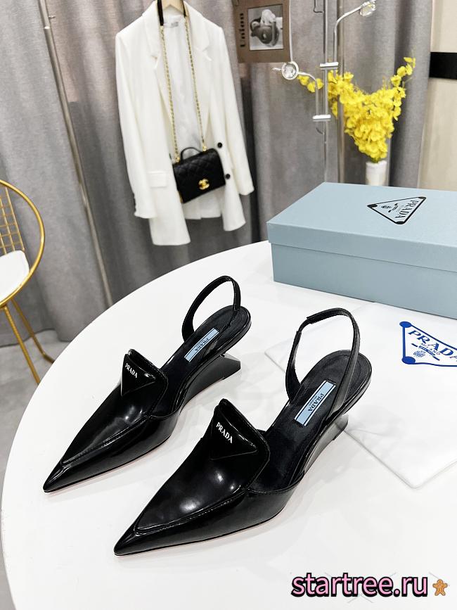 Prada high heels black heel 6.5cm - 1