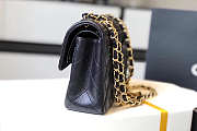 Chanel Double Flap Bag Lambskin Black with Gold Hardware 23cm  - 5