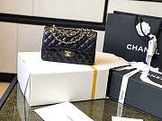 Chanel Double Flap Bag Lambskin Black with Gold Hardware 23cm  - 4