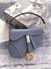 Dior Saddle Bag Ligt Blue-25.5✕20✕6.5cm - 1