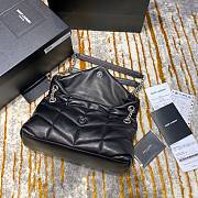 YSL| Loulou Puffer Small Bag In Quilted Lambskin Black Silver - 29x17x11cm - 4