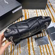 YSL| Loulou Puffer Small Bag In Quilted Lambskin Black Silver - 29x17x11cm - 5