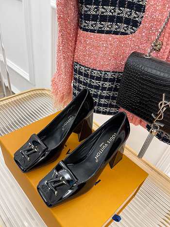 Louis Vuitton Heels Black-HEEL8.5CM