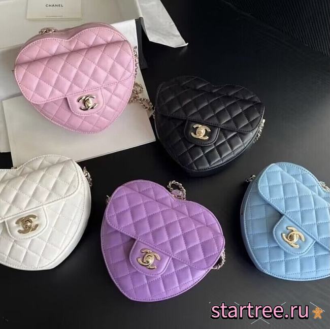 Chanel Mini Heart Shaped Bag -17×15×6cm - 1