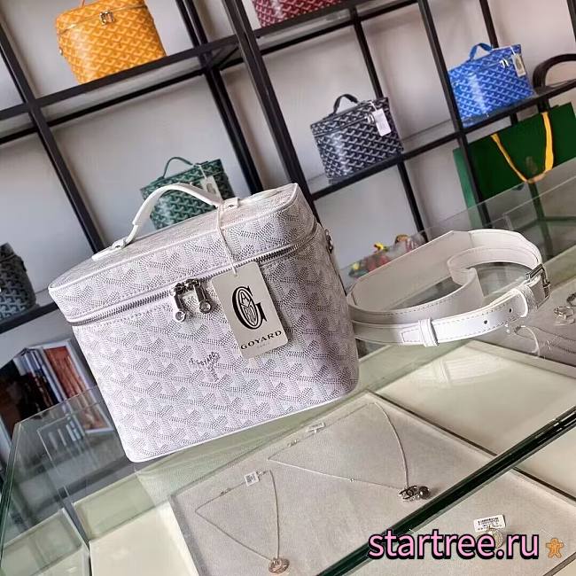 Goyard White Muse Vanity Bag Silver Hardware-20cm*14cm*16cm - 1