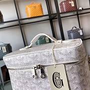 Goyard White Muse Vanity Bag Silver Hardware-20cm*14cm*16cm - 5