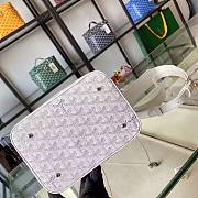 Goyard White Muse Vanity Bag Silver Hardware-20cm*14cm*16cm - 4