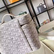 Goyard White Muse Vanity Bag Silver Hardware-20cm*14cm*16cm - 3