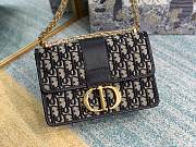 DIOR 30 MONTAIGNE CHAIN BAG Blue Dior Oblique Jacquard-24*17*8cm - 1