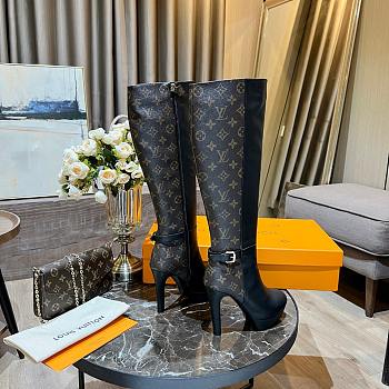 Louis Vuitton High Boots Heel Monogram&Black 