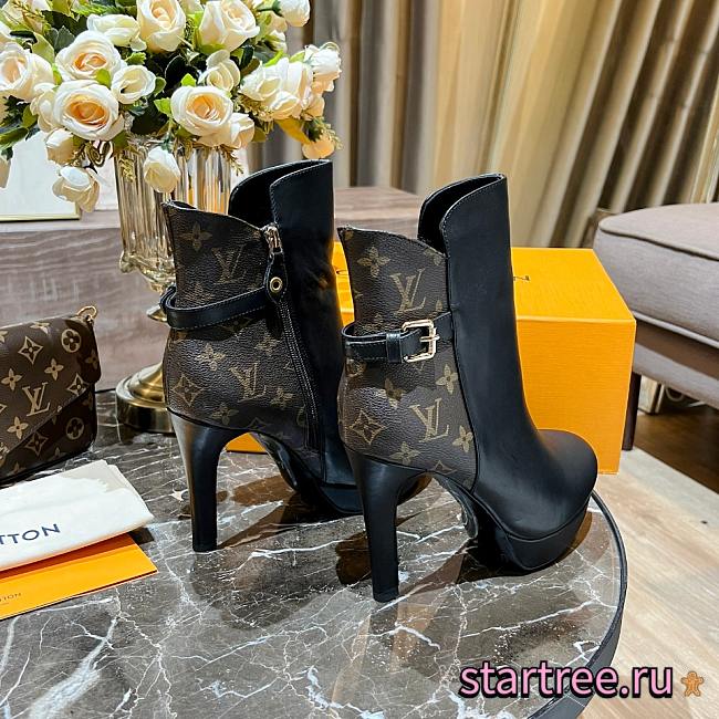 Louis Vuitton Short Boots Heel Monogram&Black - 1