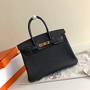 Hermes Birkin 30 Black with Gold Hardware - 1