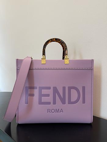 Fendi Tote Sunshine Medium Lilac leather shopper Purple