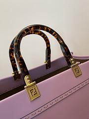 Fendi Tote Sunshine Medium Lilac leather shopper Purple - 5
