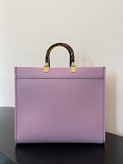 Fendi Tote Sunshine Medium Lilac leather shopper Purple - 3