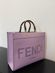 Fendi Tote Sunshine Medium Lilac leather shopper Purple - 2