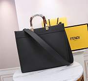 Fendi Tote Sunshine Medium Dark gray leather - 4