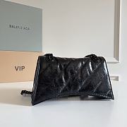 Balenciaga Small Crush chain quilted leather bag Black-25cm*15cm*8cm - 5