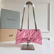 Balenciaga Small Crush chain quilted leather bag Pink-25cm*15cm*8cm - 1