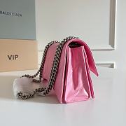 Balenciaga Small Crush chain quilted leather bag Pink-25cm*15cm*8cm - 5