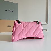 Balenciaga Small Crush chain quilted leather bag Pink-25cm*15cm*8cm - 3