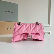 Balenciaga Small Crush chain quilted leather bag Pink-25cm*15cm*8cm - 4