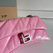 Balenciaga Small Crush chain quilted leather bag Pink-25cm*15cm*8cm - 2