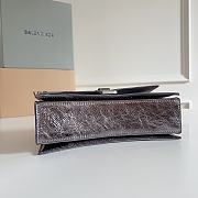 Balenciaga Small Crush chain quilted leather bag Silver-25cm*15cm*8cm - 5