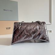 Balenciaga Small Crush chain quilted leather bag Silver-25cm*15cm*8cm - 2
