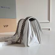 Balenciaga Small Crush chain quilted leather bag White-25cm*15cm*8cm - 5