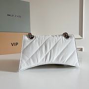 Balenciaga Small Crush chain quilted leather bag White-25cm*15cm*8cm - 4