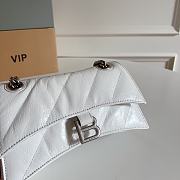 Balenciaga Small Crush chain quilted leather bag White-25cm*15cm*8cm - 2